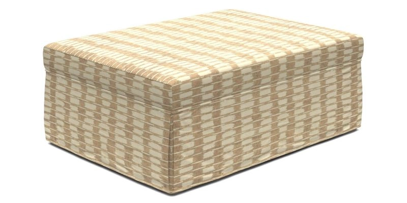 Fontwell footstool A in Sussex Stripe Cinnamon