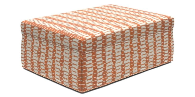 Fontwell footstool A in Sussex Stripe Cinnamon