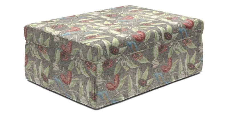 Fontwell footstool A in Sussex Stripe Cinnamon