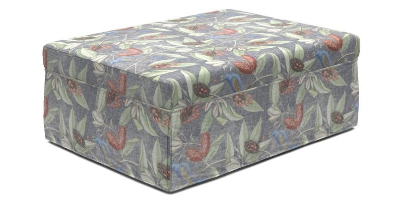 Fontwell footstool A in Sussex Stripe Cinnamon