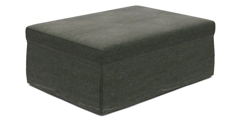 Fontwell footstool A in Sussex Stripe Cinnamon