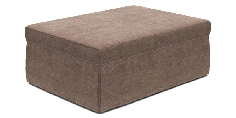 Fontwell footstool A in Sussex Stripe Cinnamon