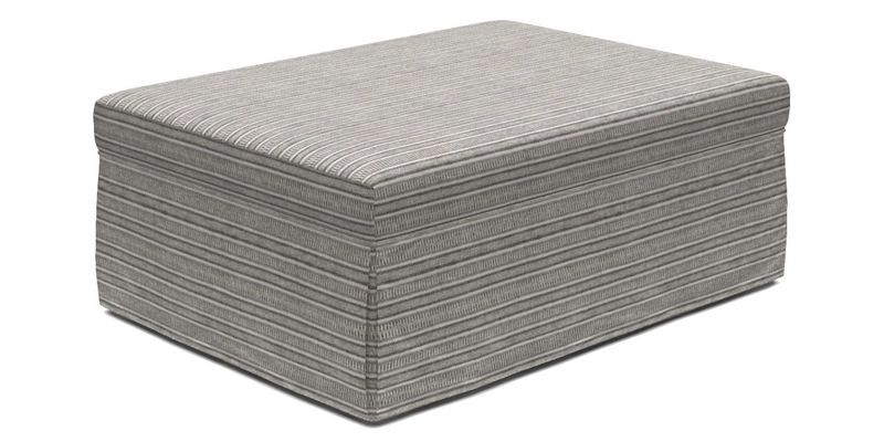 Fontwell footstool A in Sussex Stripe Cinnamon