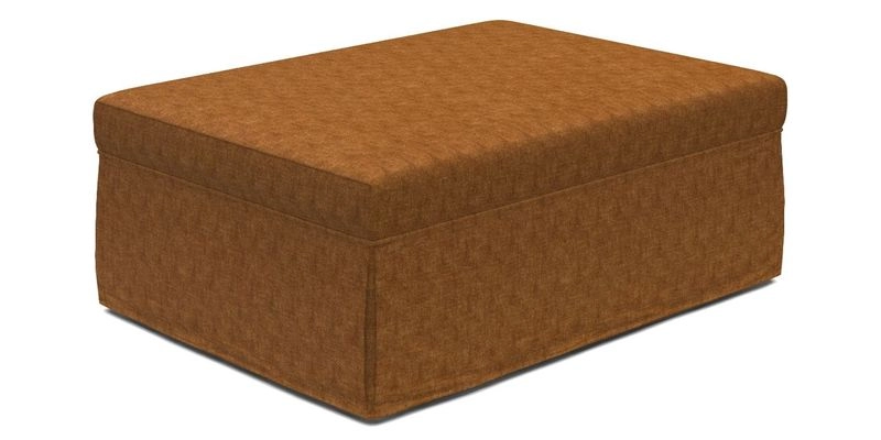 Fontwell footstool A in Sussex Stripe Cinnamon