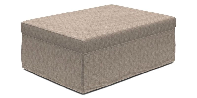 Fontwell footstool A in Sussex Stripe Cinnamon
