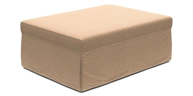 Fontwell footstool A in Sussex Stripe Cinnamon