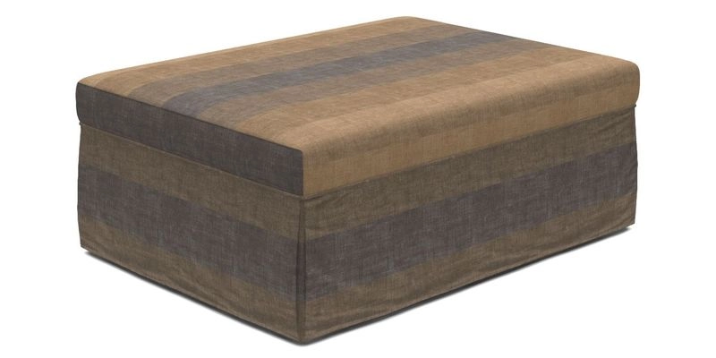 Fontwell footstool A in Sussex Stripe Cinnamon