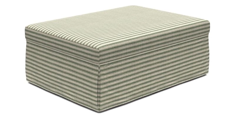Fontwell footstool A in Sussex Stripe Cinnamon