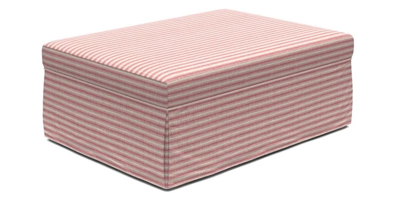 Fontwell footstool A in Sussex Stripe Cinnamon