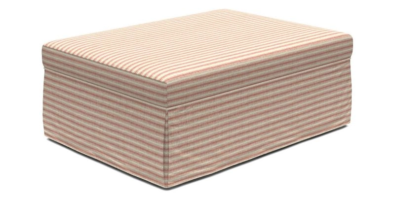 Fontwell footstool A in Sussex Stripe Cinnamon