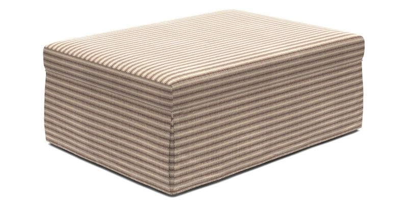 Fontwell footstool A in Sussex Stripe Cinnamon