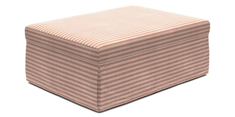 Fontwell footstool A in Sussex Stripe Cinnamon