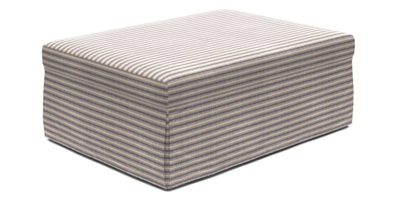 Fontwell footstool A in Sussex Stripe Cinnamon