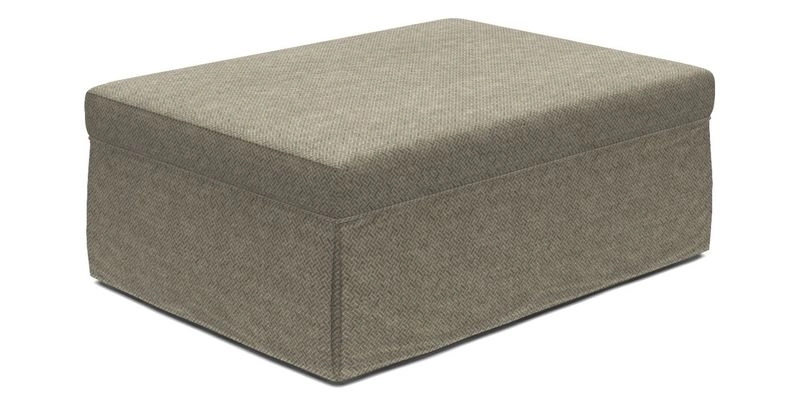 Fontwell footstool A in Sussex Stripe Cinnamon