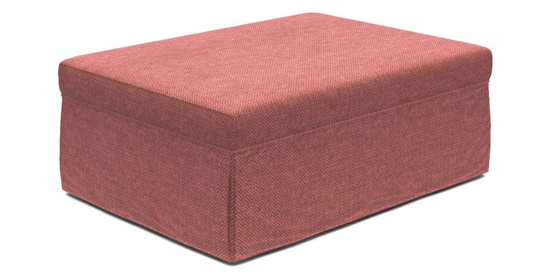 Fontwell footstool A in Sussex Stripe Cinnamon