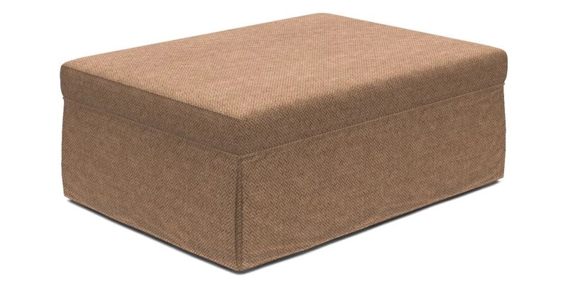 Fontwell footstool A in Sussex Stripe Cinnamon