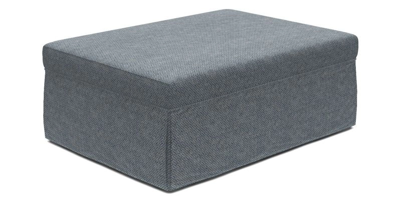 Fontwell footstool A in Sussex Stripe Cinnamon