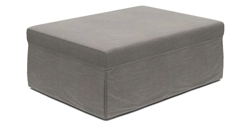 Fontwell footstool A in Sussex Stripe Cinnamon
