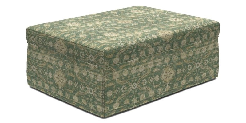 Fontwell footstool A in Sussex Stripe Cinnamon