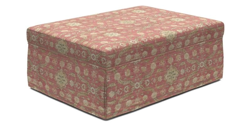 Fontwell footstool A in Sussex Stripe Cinnamon