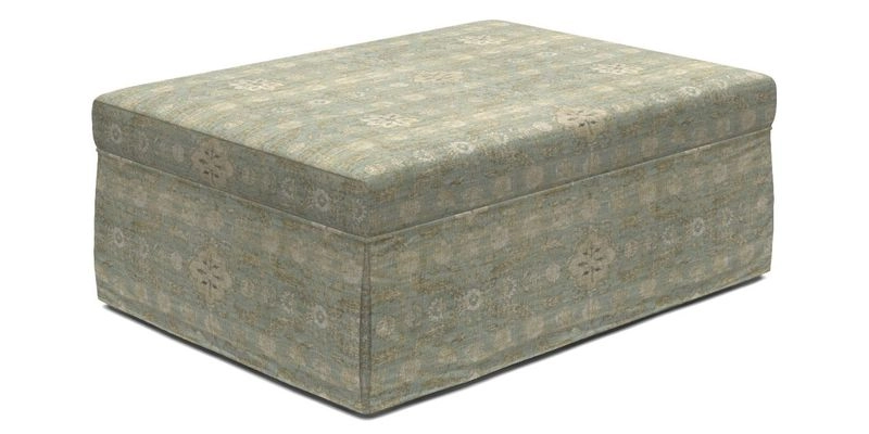 Fontwell footstool A in Sussex Stripe Cinnamon