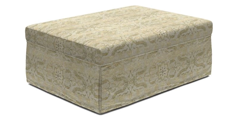 Fontwell footstool A in Sussex Stripe Cinnamon