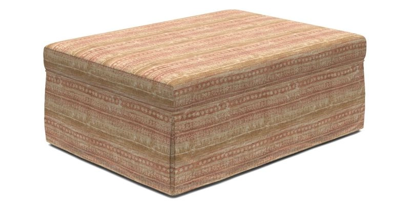 Fontwell footstool A in Sussex Stripe Cinnamon