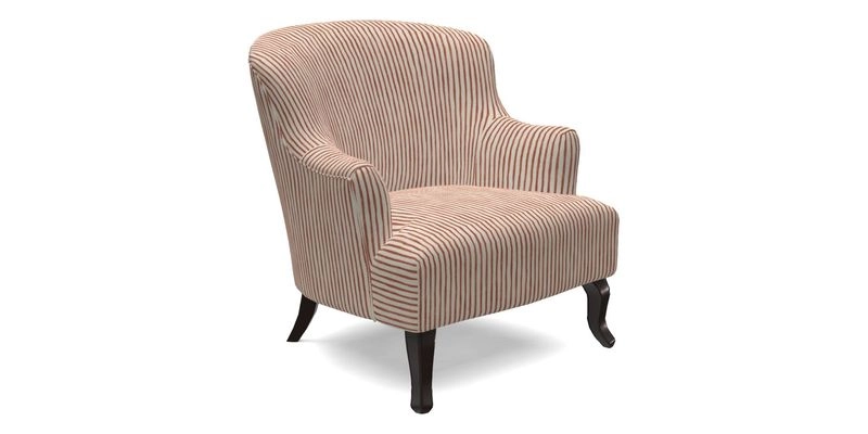 Grassington Chair in Floral Linen Lily Pad Vermillion