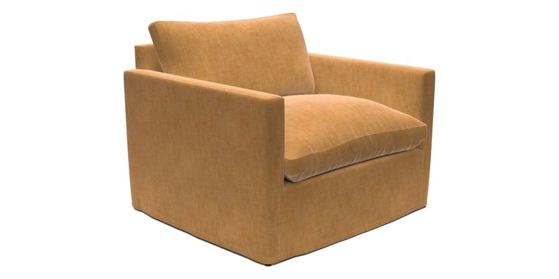 Heyshott Snuggler in Two Tone Plain Biscuit. Loose cover option available