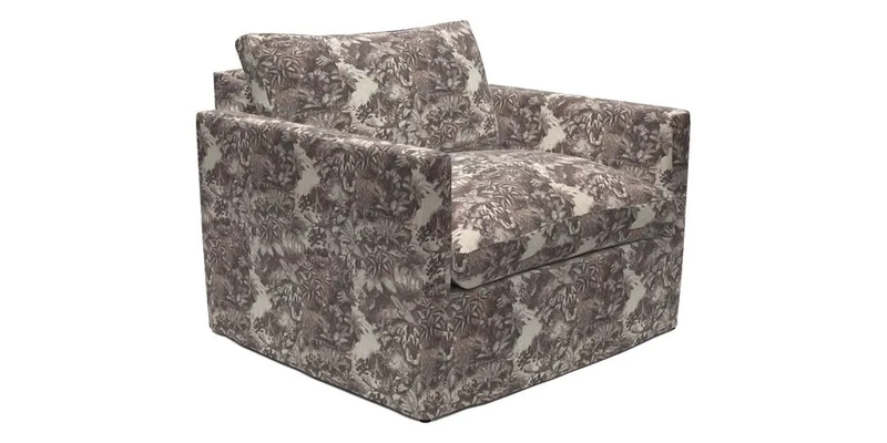 Heyshott Snuggler in Two Tone Plain Biscuit. Loose cover option available