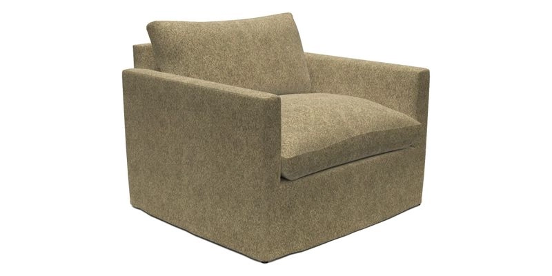 Heyshott Snuggler in Two Tone Plain Biscuit. Loose cover option available