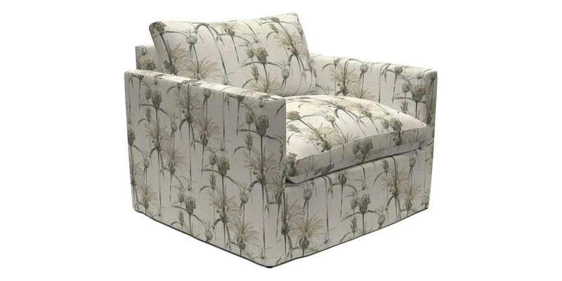 Heyshott Snuggler in Two Tone Plain Biscuit. Loose cover option available