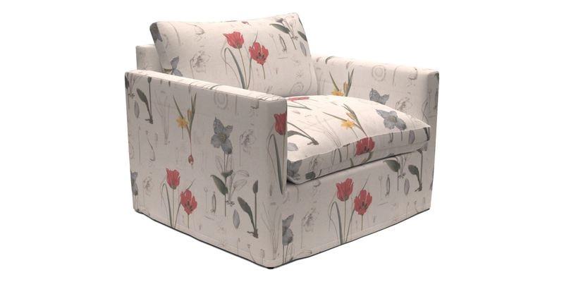 Heyshott Snuggler in Two Tone Plain Biscuit. Loose cover option available
