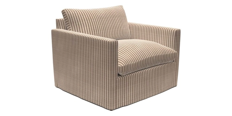 Heyshott Snuggler in Two Tone Plain Biscuit. Loose cover option available