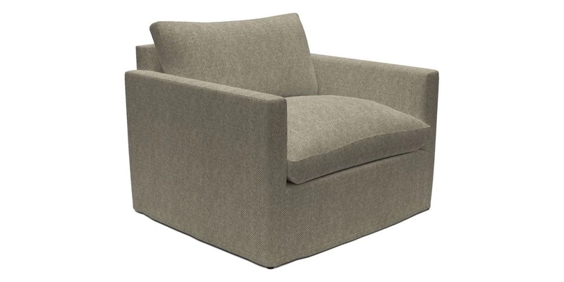 Heyshott Snuggler in Two Tone Plain Biscuit. Loose cover option available