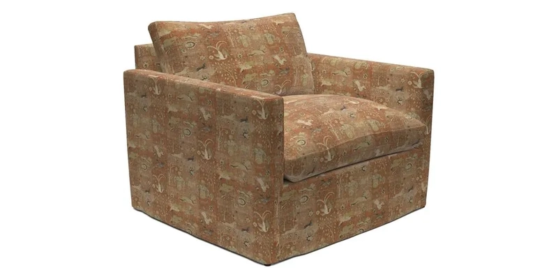 Heyshott Snuggler in Two Tone Plain Biscuit. Loose cover option available