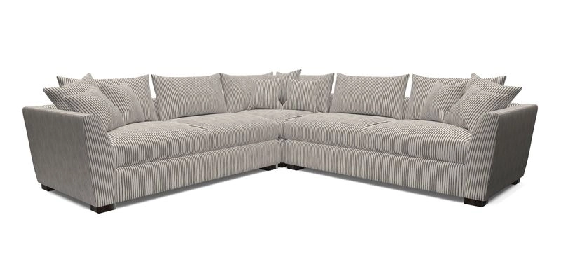 Hambledon Large Corner Group in Plain Two Tone Calico with Scatters in Cloth 22 Weaves