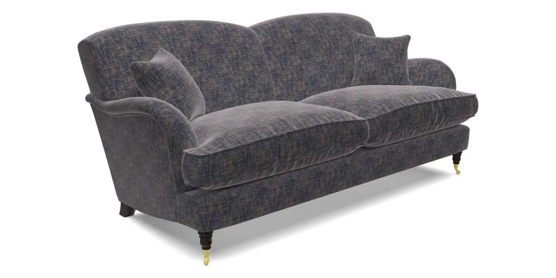 Kentwell 3 Seater 2 Hump Sofa in RHS Botanicals Henry Moon Lions Tail Teal