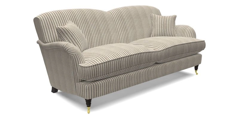 Kentwell 3 Seater 2 Hump Sofa in RHS Botanicals Henry Moon Lions Tail Teal
