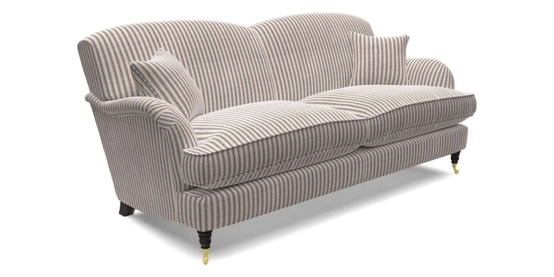 Kentwell 3 Seater 2 Hump Sofa in RHS Botanicals Henry Moon Lions Tail Teal