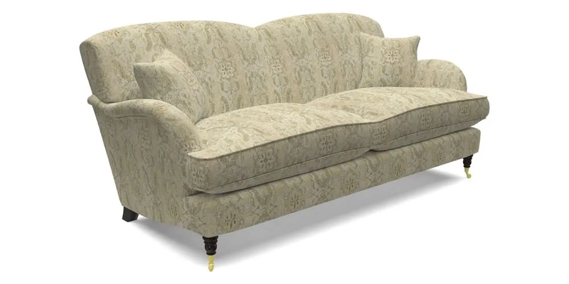 Kentwell 3 Seater 2 Hump Sofa in RHS Botanicals Henry Moon Lions Tail Teal