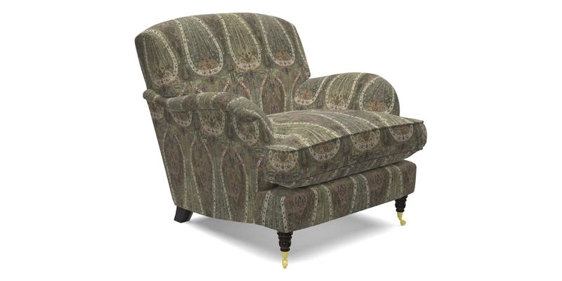 Kentwell Chair in Caroline Maria Applebee Collage Wildflowers with fringe in Sophie Bullion Currant