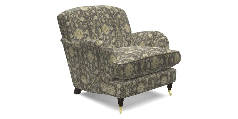 Kentwell Chair in Caroline Maria Applebee Collage Wildflowers with fringe in Sophie Bullion Currant
