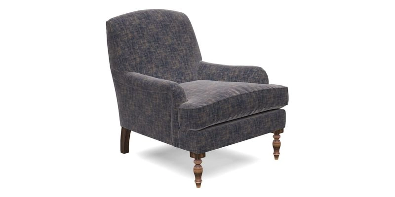 Lyndhurst Chair in V&A Threads of India Opulent-Velvets Lahore Dynasty Slate