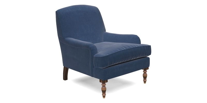 Lyndhurst Chair in V&A Threads of India Opulent-Velvets Lahore Dynasty Slate