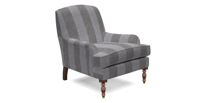 Lyndhurst Chair in V&A Threads of India Opulent-Velvets Lahore Dynasty Slate