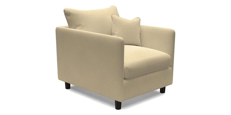 Madehurst Chair in Two Tone Plain Biscuit. Loose cover option available