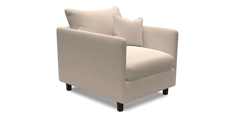Madehurst Chair in Two Tone Plain Biscuit. Loose cover option available