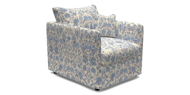 Madehurst Chair in Two Tone Plain Biscuit. Loose cover option available