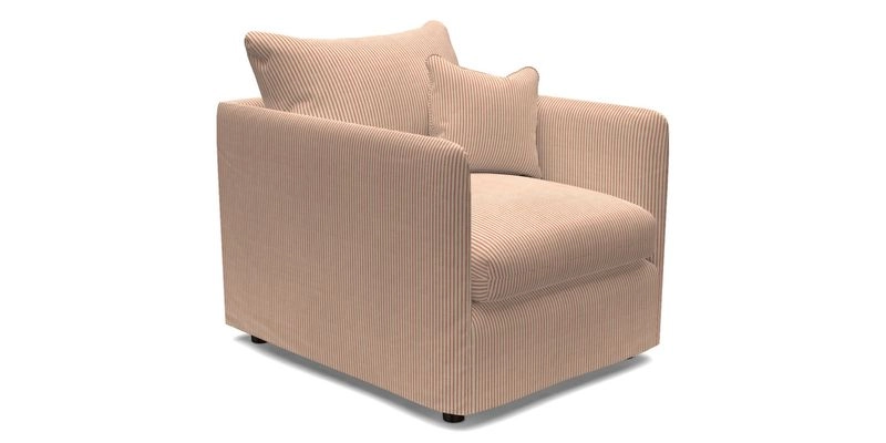 Madehurst Chair in Two Tone Plain Biscuit. Loose cover option available